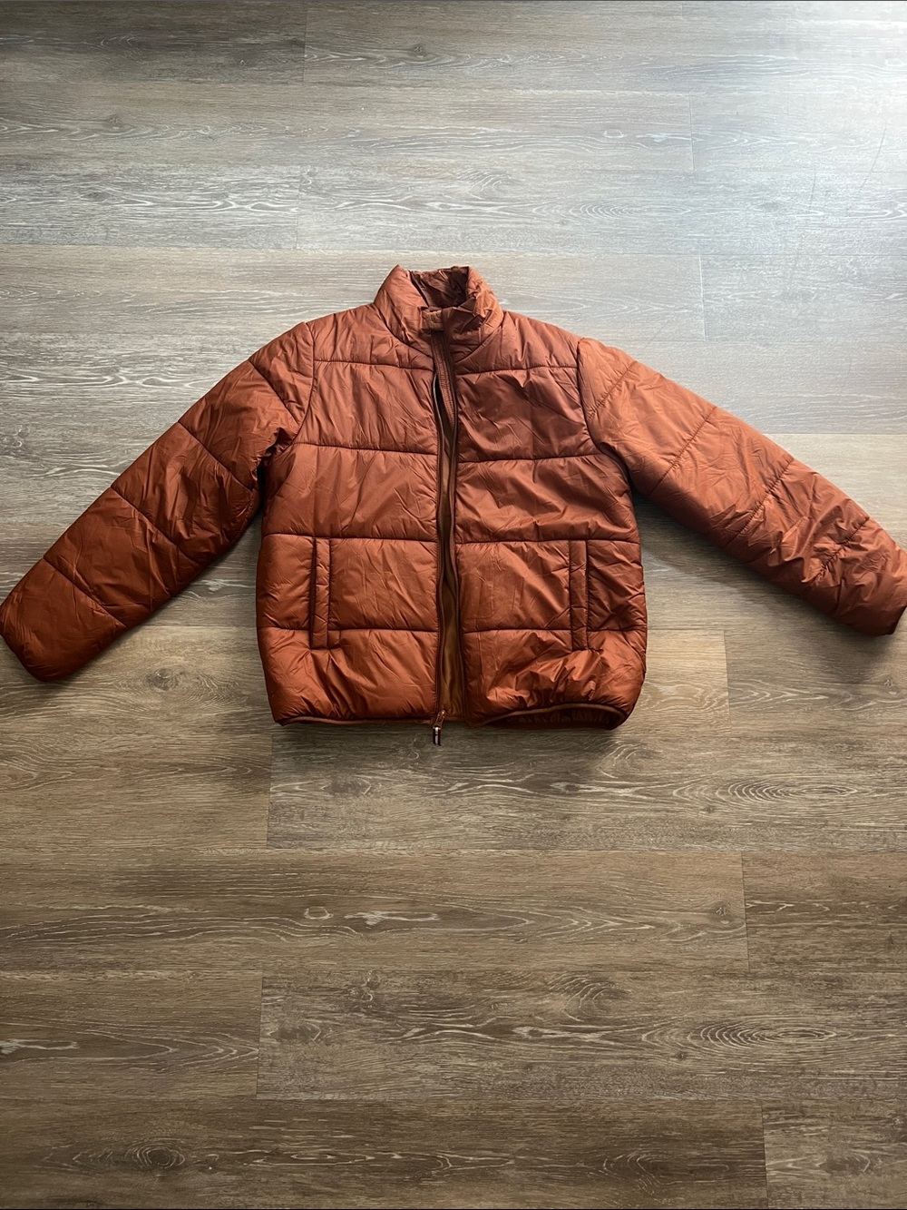 Women’s Rust Puffer Jacket - Lightweight Quilted Jacket